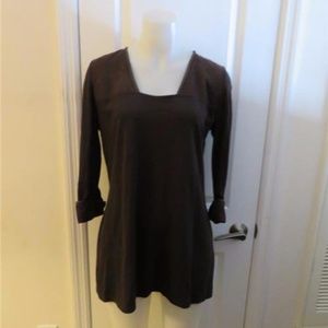 JEAN-MARC-PHILIPPE BROWN SUEDE,LEATHER TOP 2